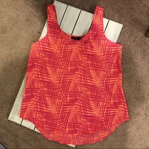Coral Pink/Orange Palm Fronds - Blouse Tank